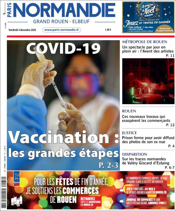 Portada de Paris Normandie (Francia)