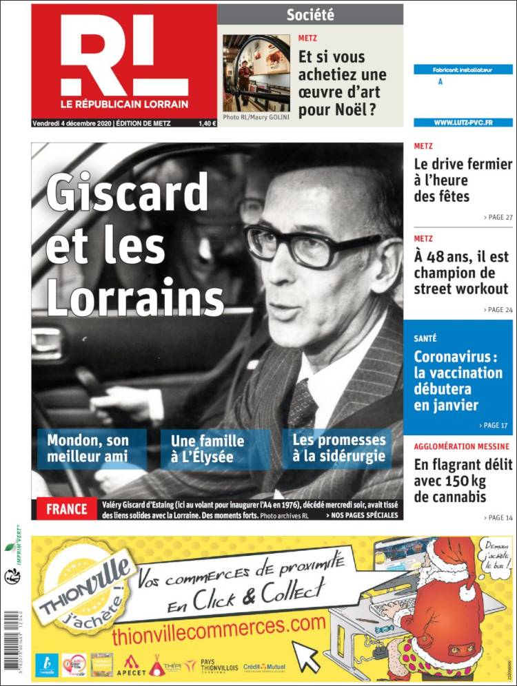 Portada de Le Republicain Lorrain (Francia)