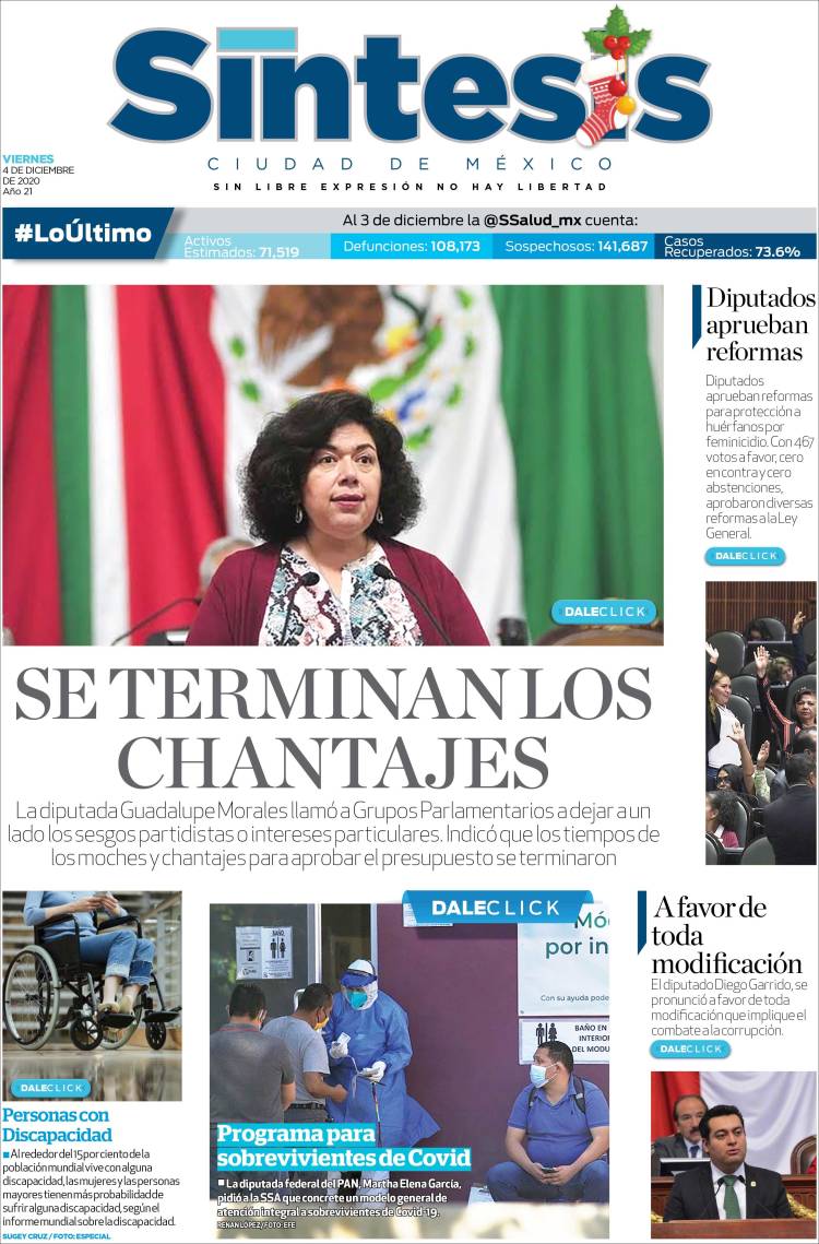 Portada de Síntesis Nacional (México)