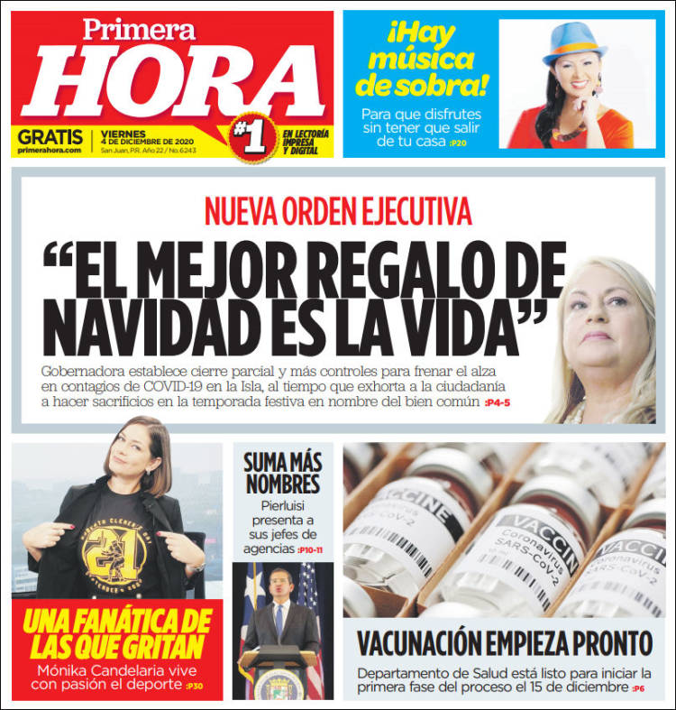 Portada de Primera Hora (Puerto Rico)