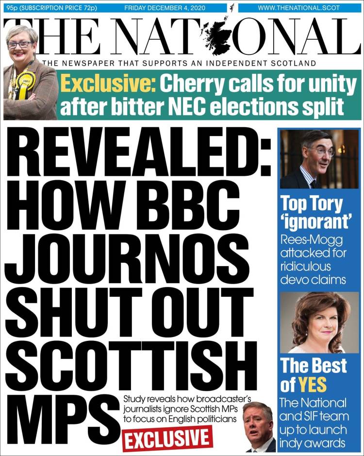 Portada de The National (Reino Unido)