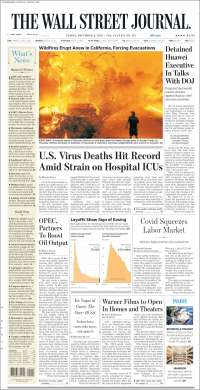 Portada de Wall Street Journal (USA)