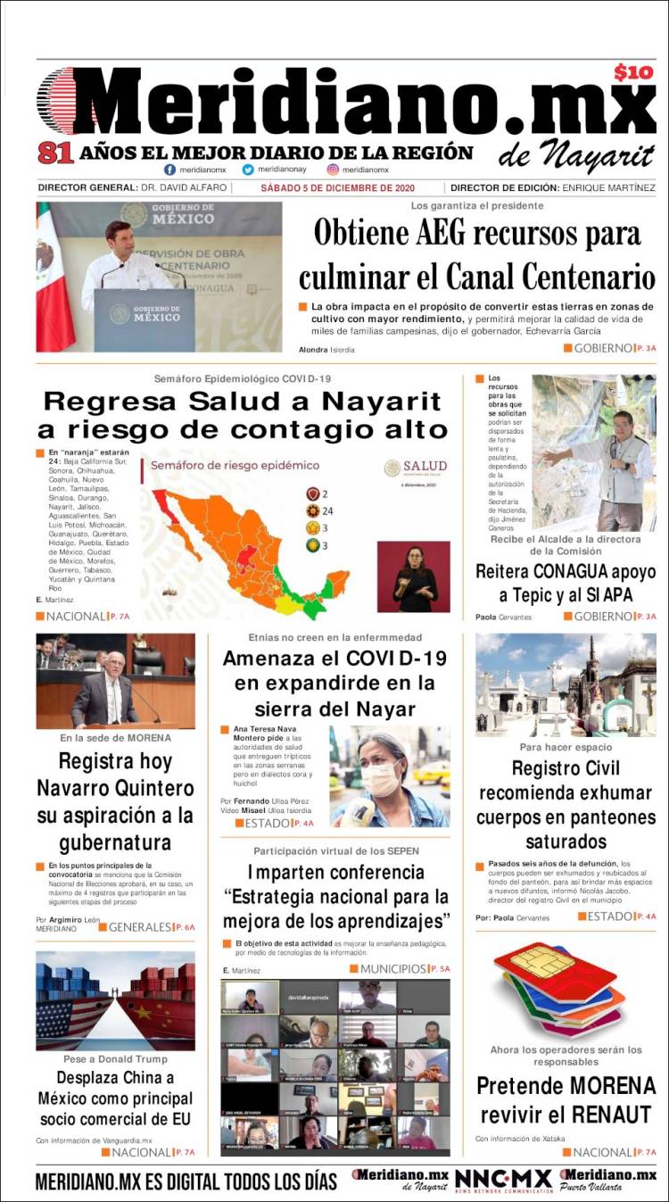 Portada de Meridiano (México)