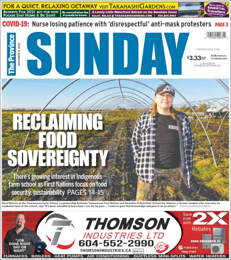 Portada de The Province (Canadá)