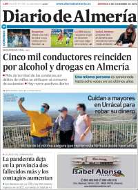 Portada de Diario de Almería (España)