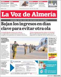 Portada de La Voz de Almería (España)