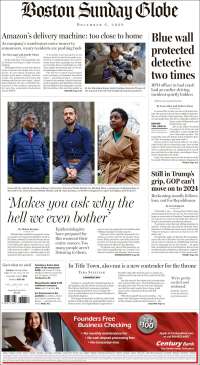 Portada de Boston Globe (USA)