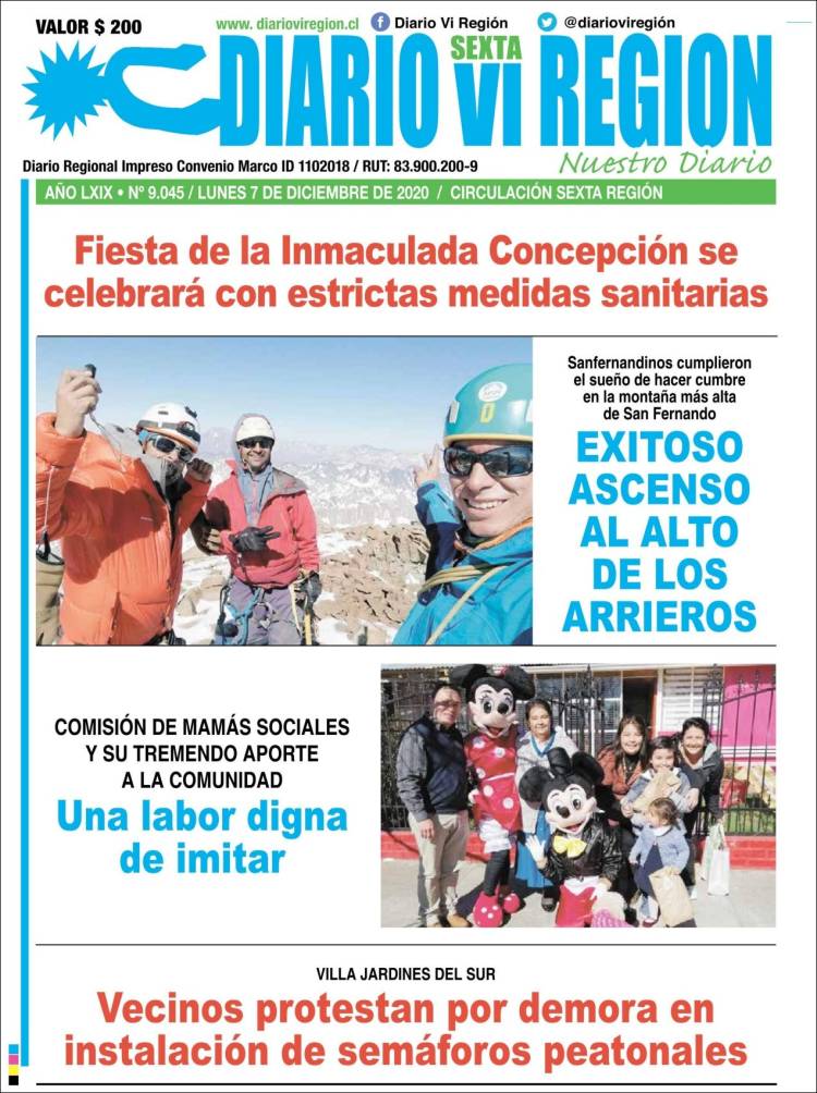 Portada de Diario VI Región (Chile)