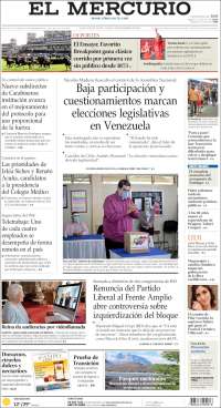 Portada de El Mercurio (Chile)