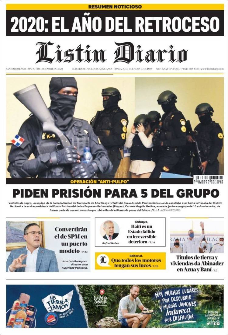 Portada de Listín Diario (R. Dominicana)