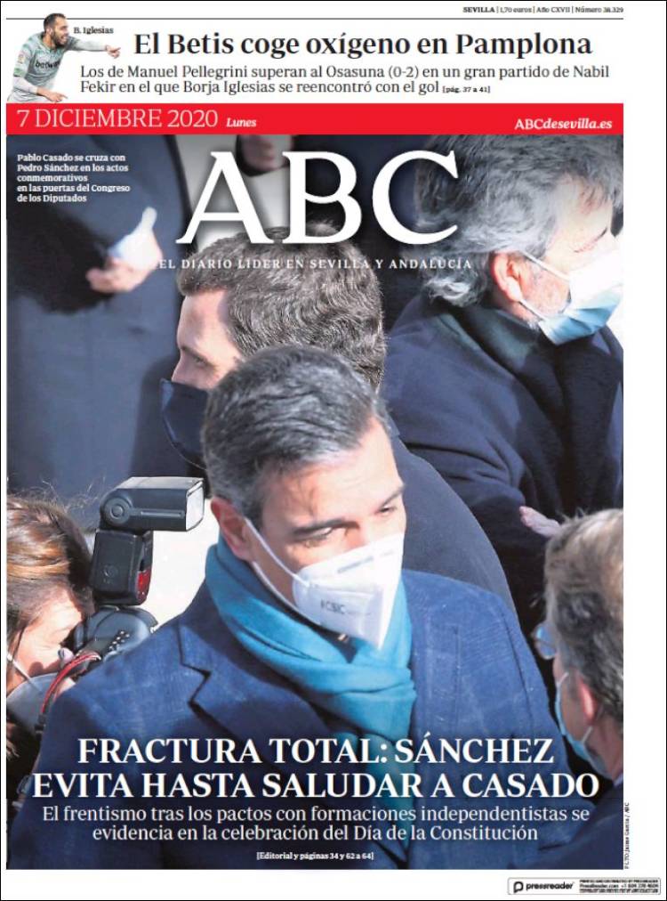 Portada de ABC - Sevilla (Espa&ntilde;a)