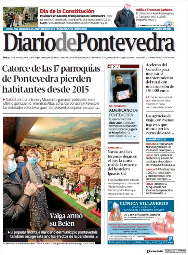 Portada de Diario de Pontevedra (Espa&ntilde;a)