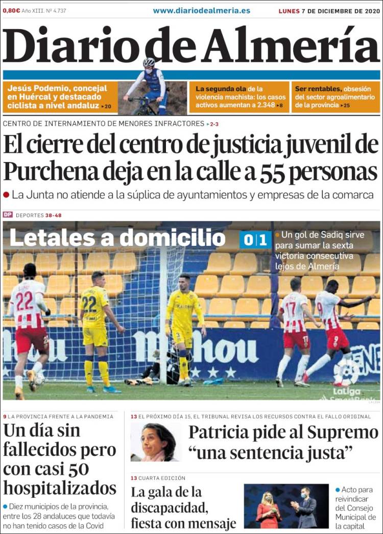 Portada de Diario de Almería (Espa&ntilde;a)