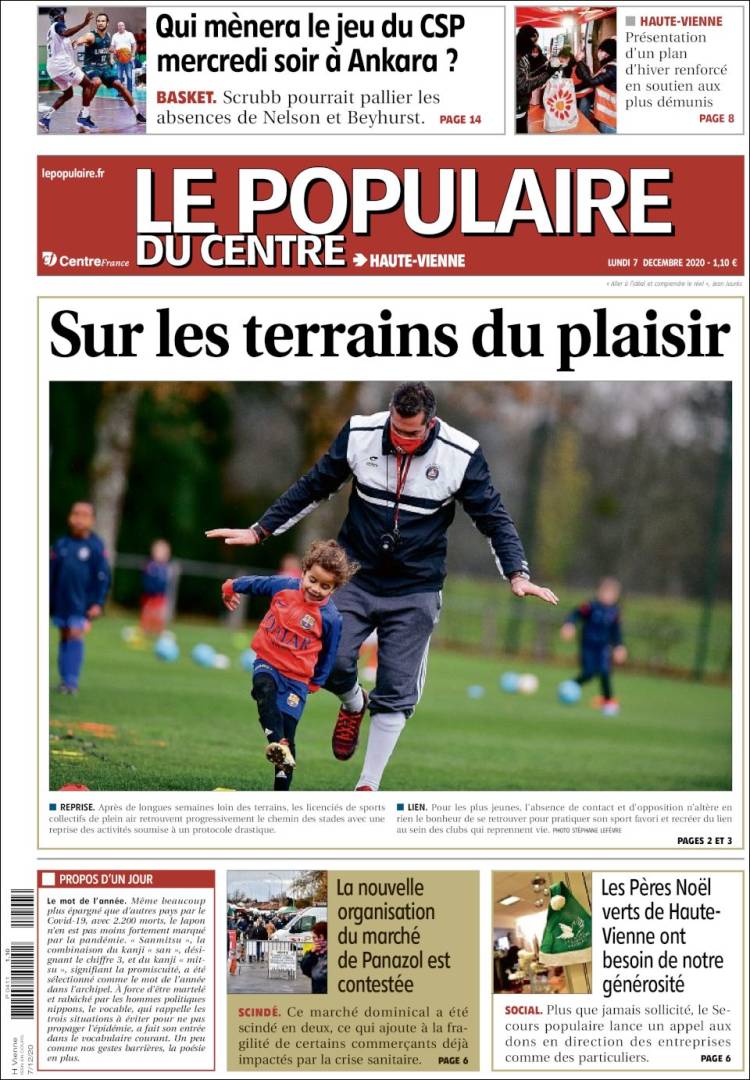 Portada de Le Populaire du Centre (Francia)