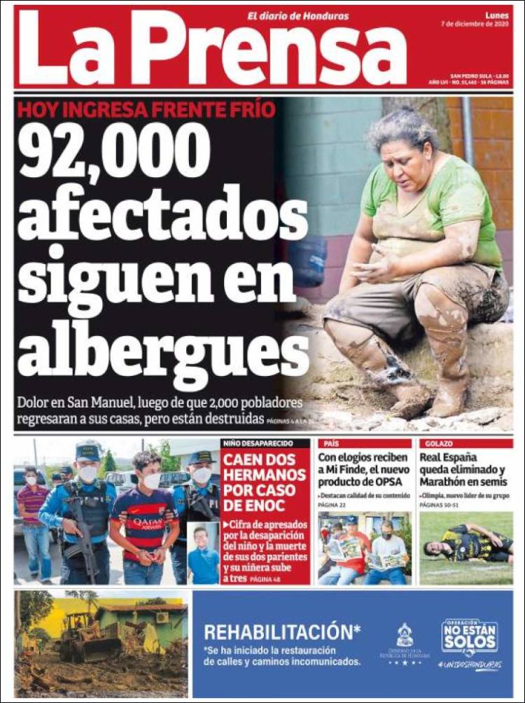 Portada de La Prensa (Honduras)