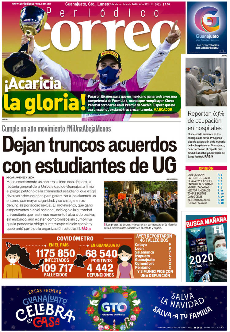 Portada de Correo - El diario del Estado de Guanajuato (México)