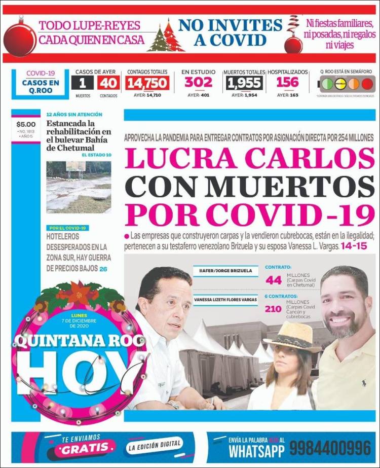 Portada de Quintana Roo HOY (México)