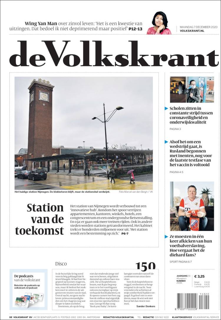 Portada de De Volkskrant (Pa&iacute;ses Bajos)