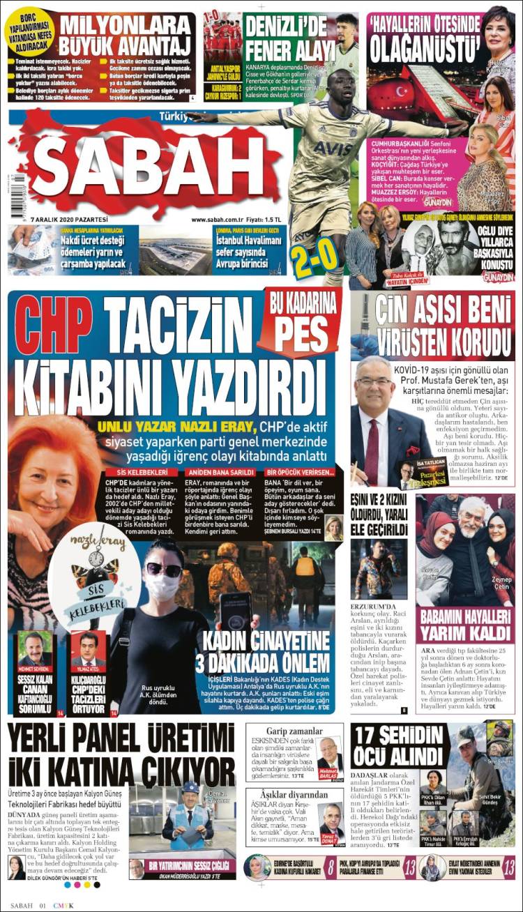 Portada de Sabah (Turqu&iacute;a)