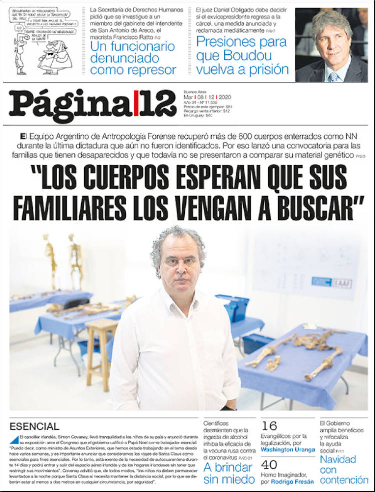 Portada de Página/12 (Argentina)