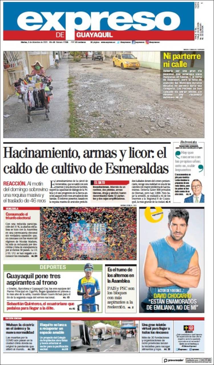 Portada de Expreso (Ecuador)