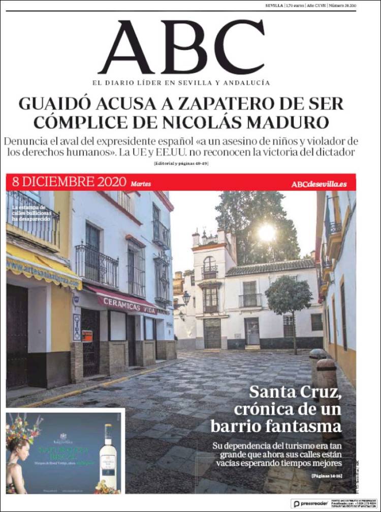 Portada de ABC - Sevilla (Espa&ntilde;a)