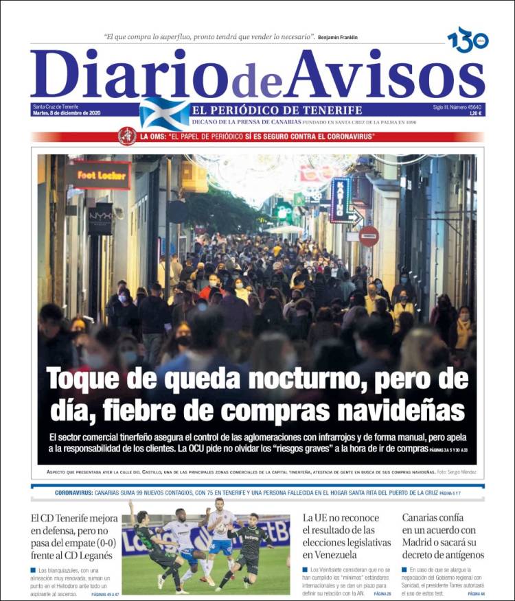 Portada de Diarios de Avisos (Espa&ntilde;a)