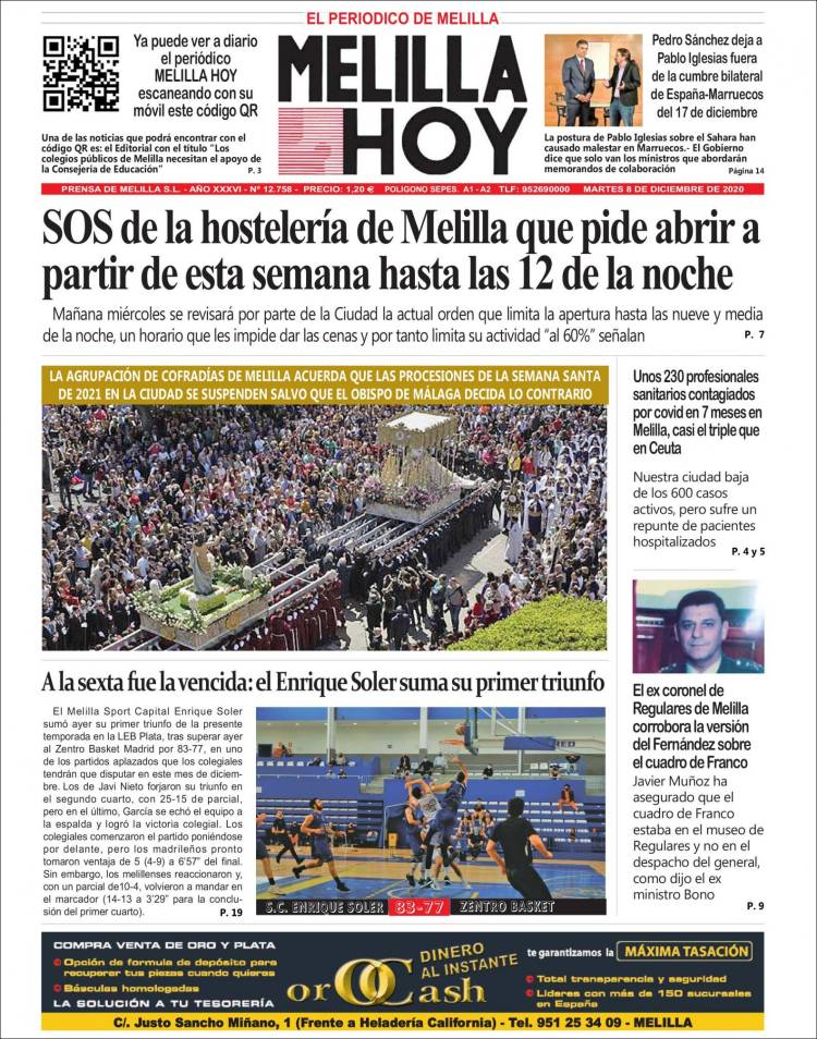 Portada de Melilla Hoy (Espa&ntilde;a)