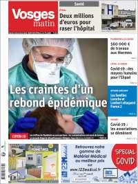 Portada de Vosges Matin (Francia)