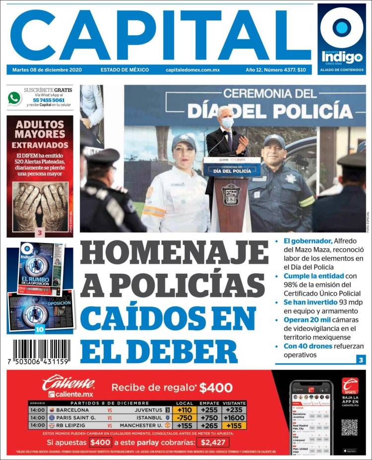 Portada de Capital México (Mexico)