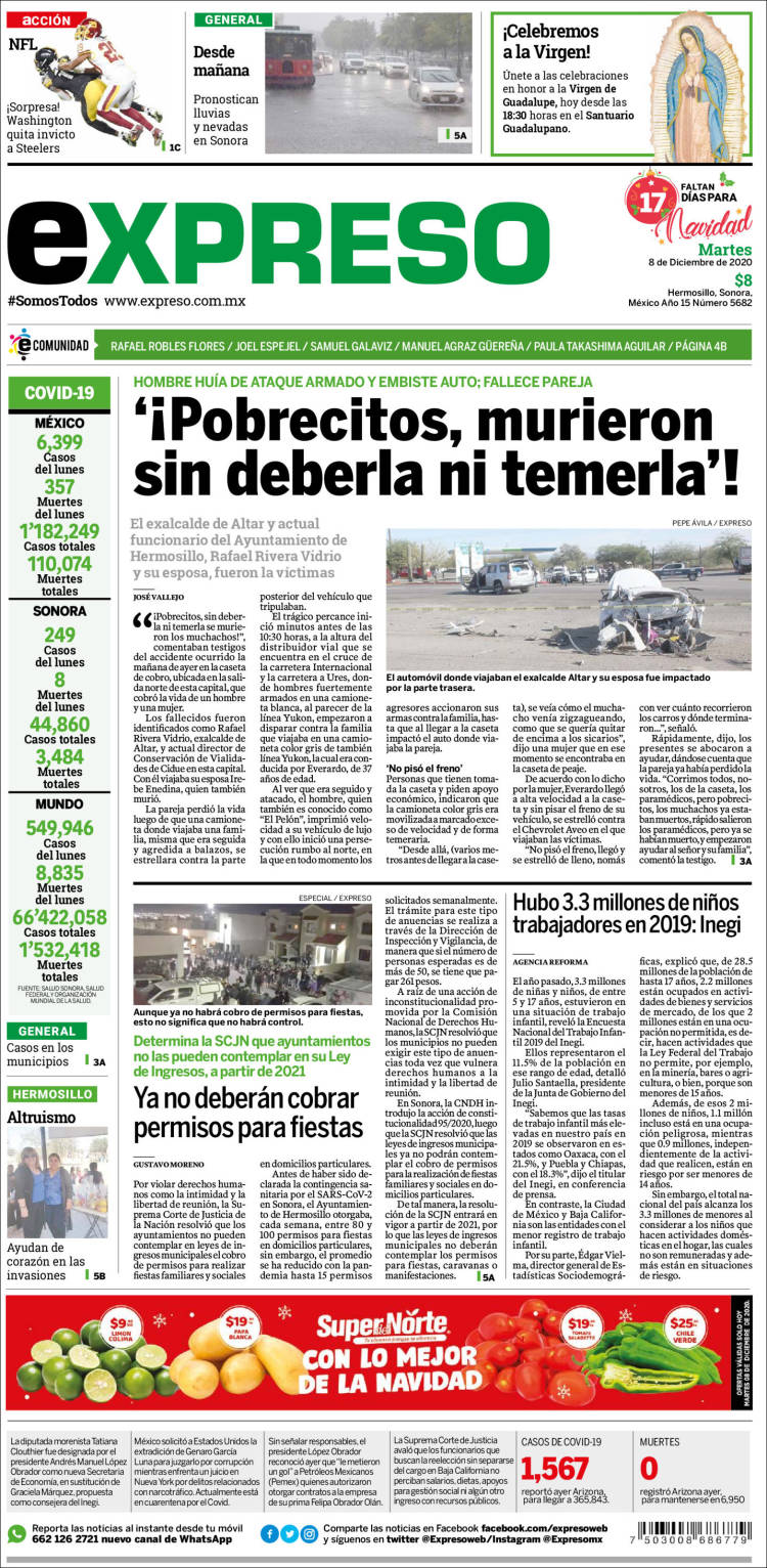 Portada de Expreso (Mexico)