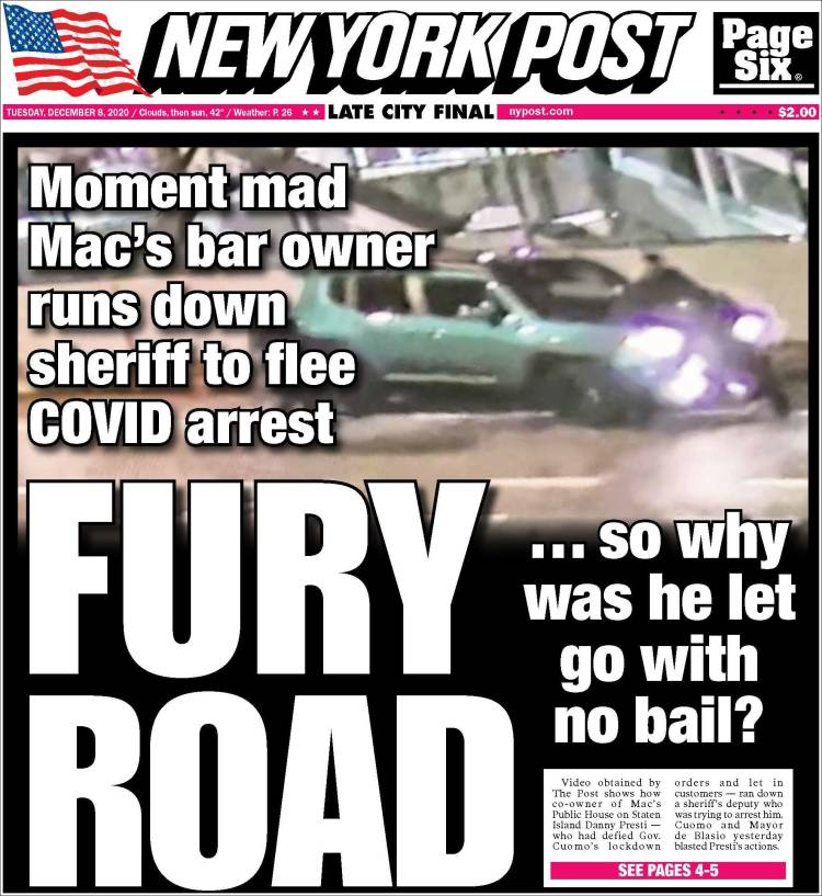 Portada de New York Post (USA)