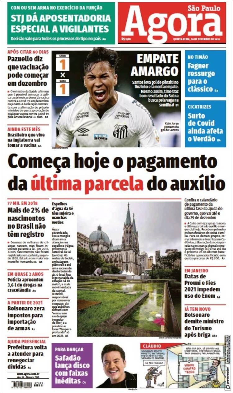 Portada de Jornal Agora (Brasil)