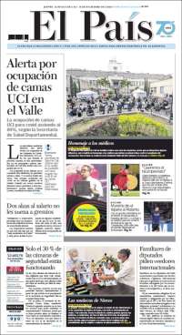 Portada de El País - Cali (Colombia)