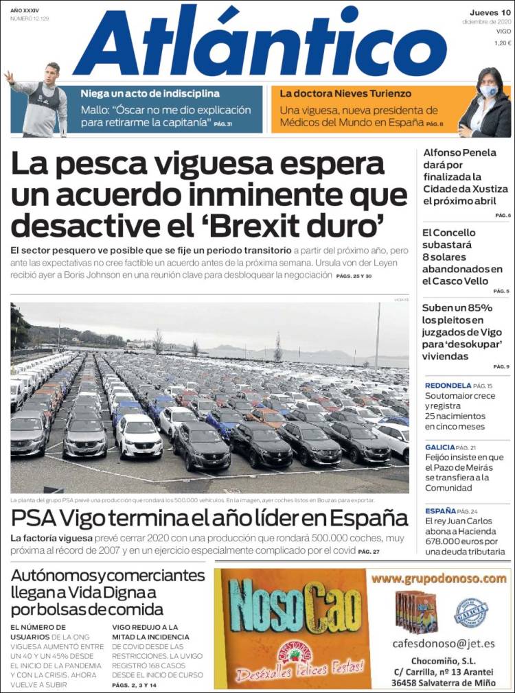 Portada de Atlántico Diario (España)