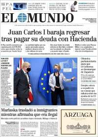 Portada de El Mundo (España)