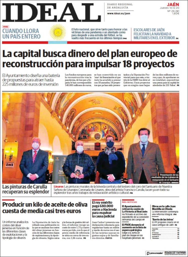 Portada de El Ideal de Jaén (España)