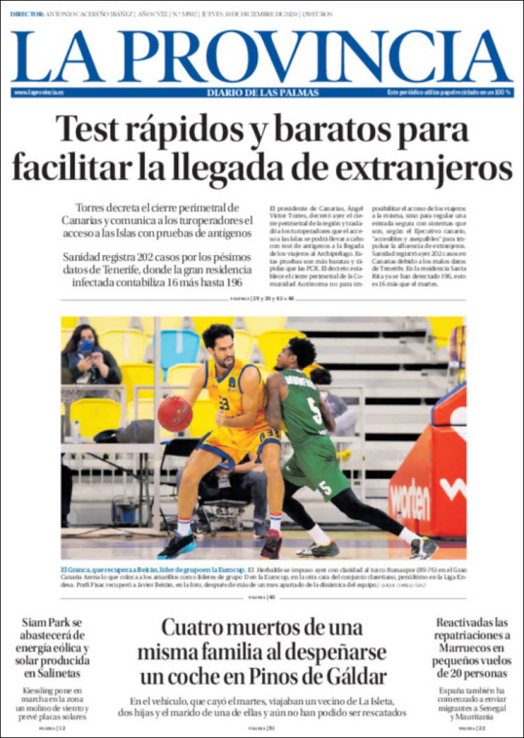 Portada de La Provincia (España)