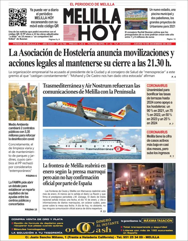 Portada de Melilla Hoy (España)