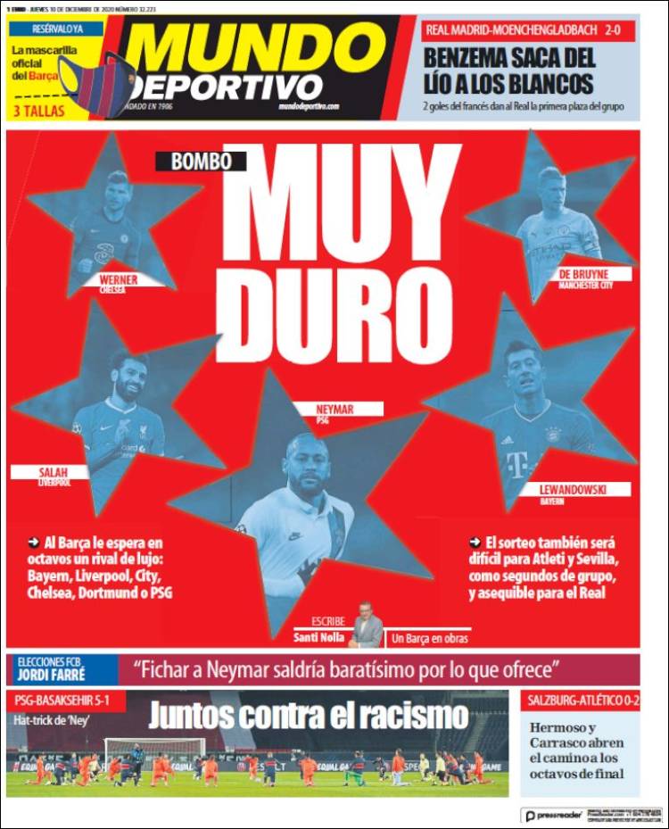 Portada de El Mundo Deportivo (España)