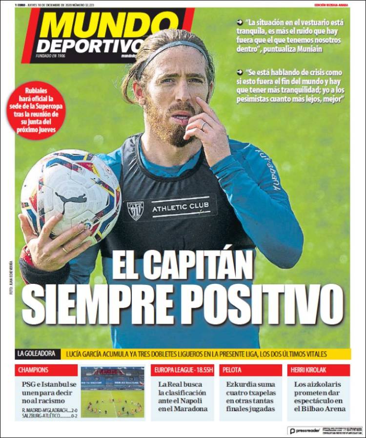 Portada de Mundo Deportivo Bizkaia (España)