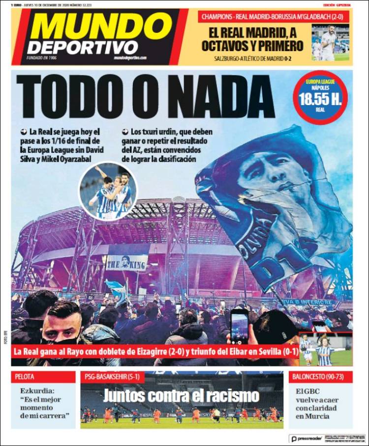 Portada de Mundo Deportivo Gipuzkoa (España)