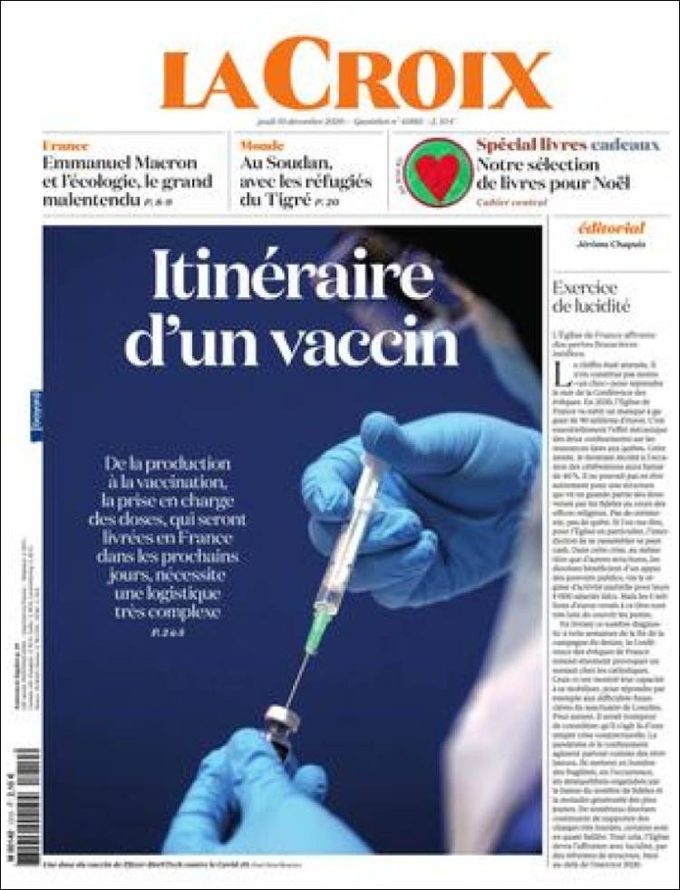 Portada de La Croix (Francia)