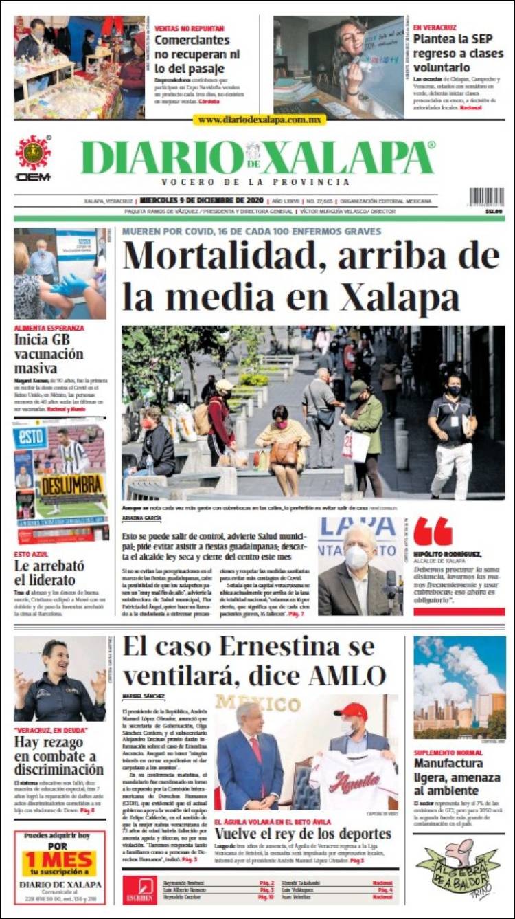 Portada de Diario de Xalapa (México)