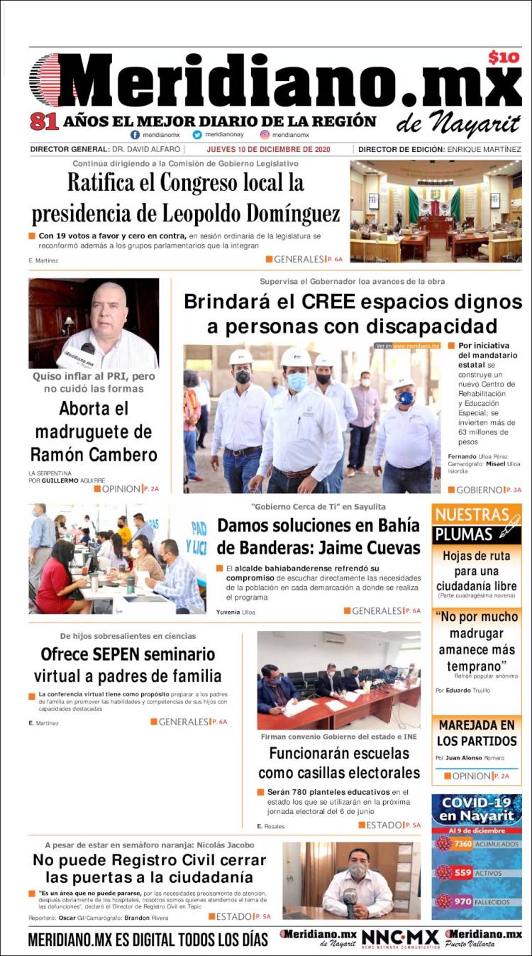 Portada de Meridiano (México)