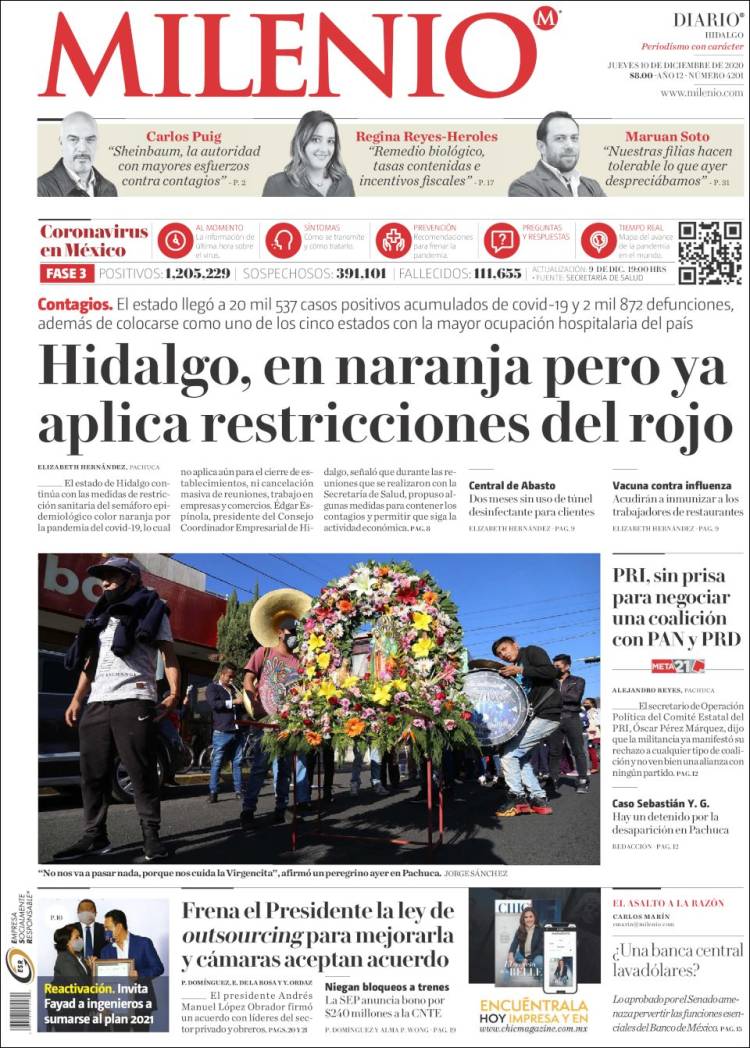 Portada de Milenio de Hidalgo (México)