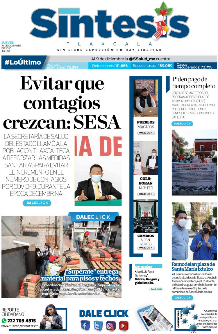 Portada de Síntesis de Tlaxcala (México)