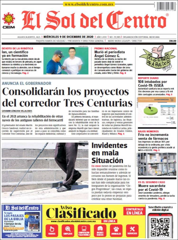 Portada de El Sol del Centro (México)