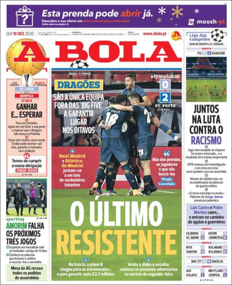 Portada de A Bola (Portugal)