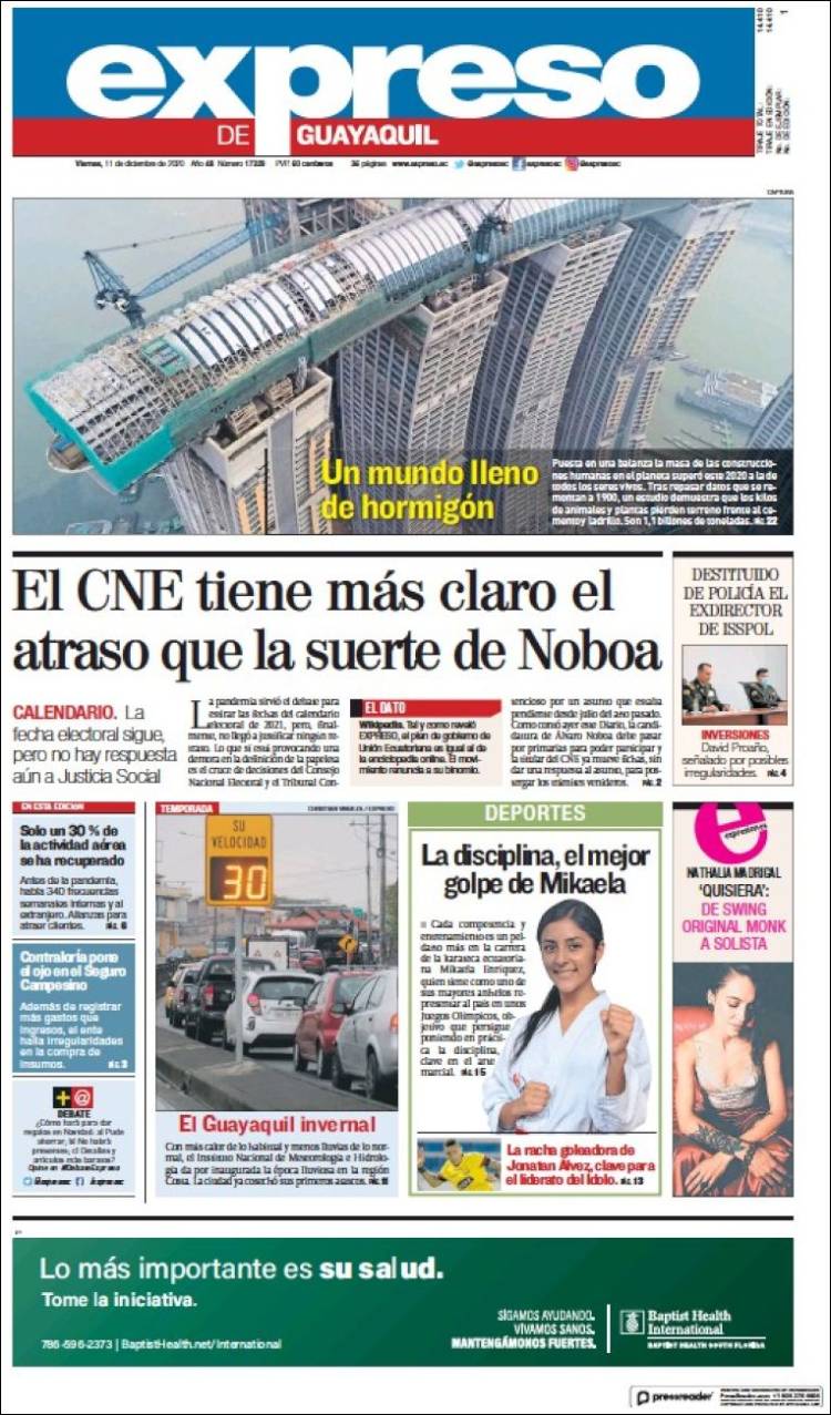 Portada de Expreso (Ecuador)